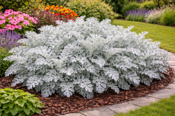 Восковые листья словно в инее: цветок-однолетник для необычного акцента в саду