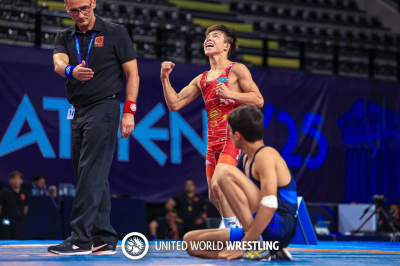 Жанажол Куанышбек стал победителем юношеского ЧМ по греко-римской борьбе