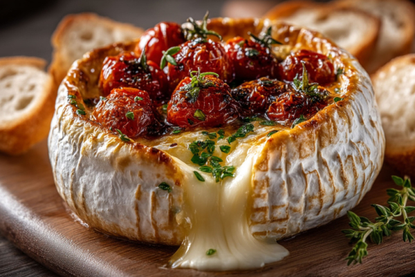 Запеченный камамбер с помидорами &mdash; французская закуска за 15 минут