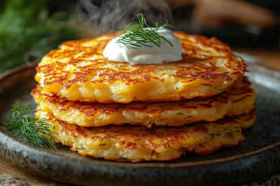 Натерла, посолила и сразу жарить. Картофельные деруны &mdash; получаются золотистые, нежные, с хрустящей корочкой