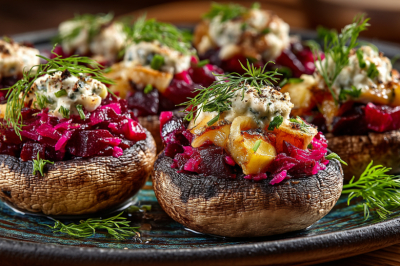 Разнообразьте меню в Великий пост: печеные шампиньоны, фаршированные свеклой, &mdash; на обед или ужин