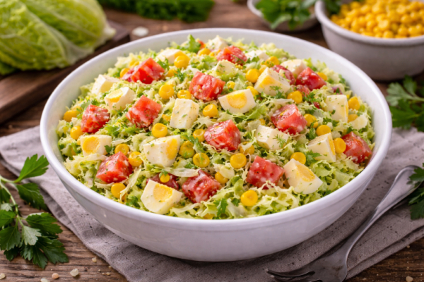 Этот яичный салат &mdash; король весны и лета. Простой, с пекинкой, но идеально подходит к любому горячему