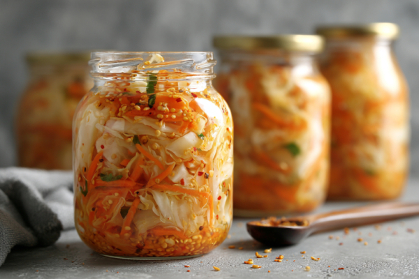 Как только банка пустеет, я делаю новую. Эта капуста по-немецки хороша и как закуска, и как гарнир