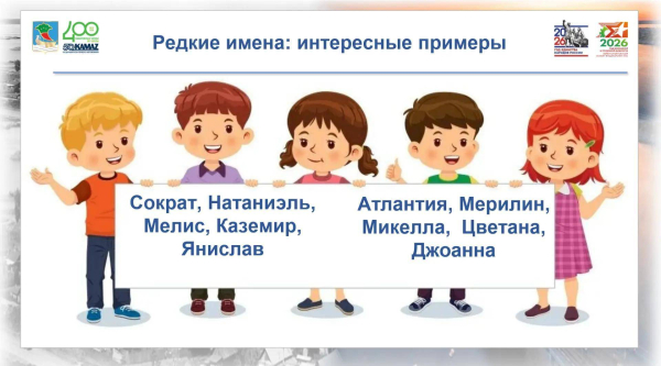 В Челнах самыми редкими именами детей стали Сократ, Каземир, Атлантия и Забава
