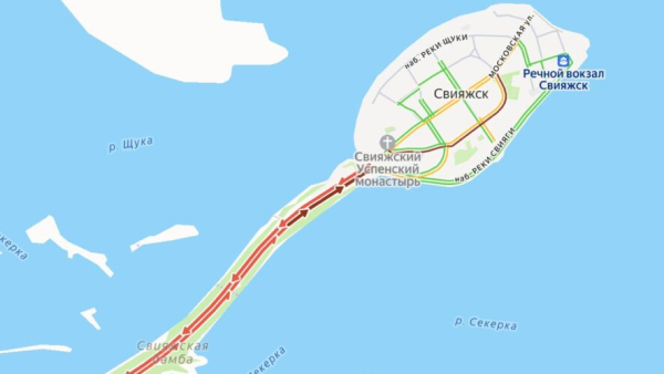 На въезде в Свияжск образовалась пробка из-за масленичных гуляний 22/02/2026 &ndash; Новости