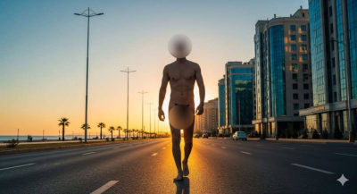 Голого мужчину снова сняли на улицах Актау