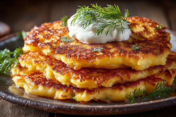 Картофельные деруны: ни грамма муки, только картошка, лук и яйцо. Выходят кружевные, с пузырьками