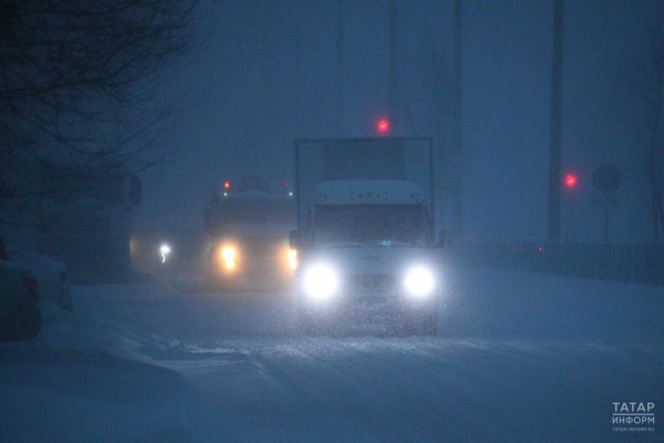 Синоптики Татарстана предупреждают о ночной метели с ухудшением видимости