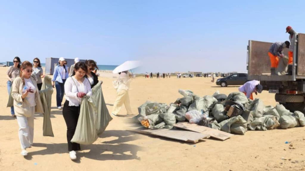 Отдыхающие оставили 12 тонн мусора на пляже в Актау