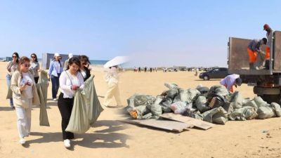 Отдыхающие оставили 12 тонн мусора на пляже в Актау