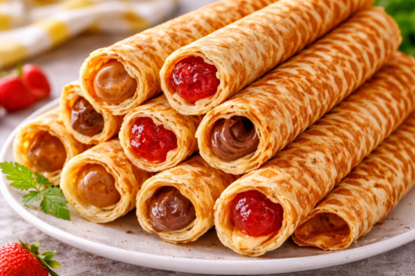 Три яйца, чуть молока и масла &mdash; хрустящие вафельные трубочки на сковороде без вафельницы