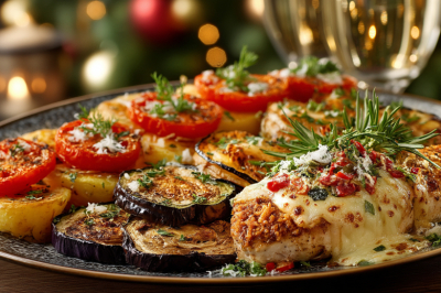 Яркое горячее на 8 Марта &mdash; без майонеза и маринования: куриные кармашки с запеченными овощами